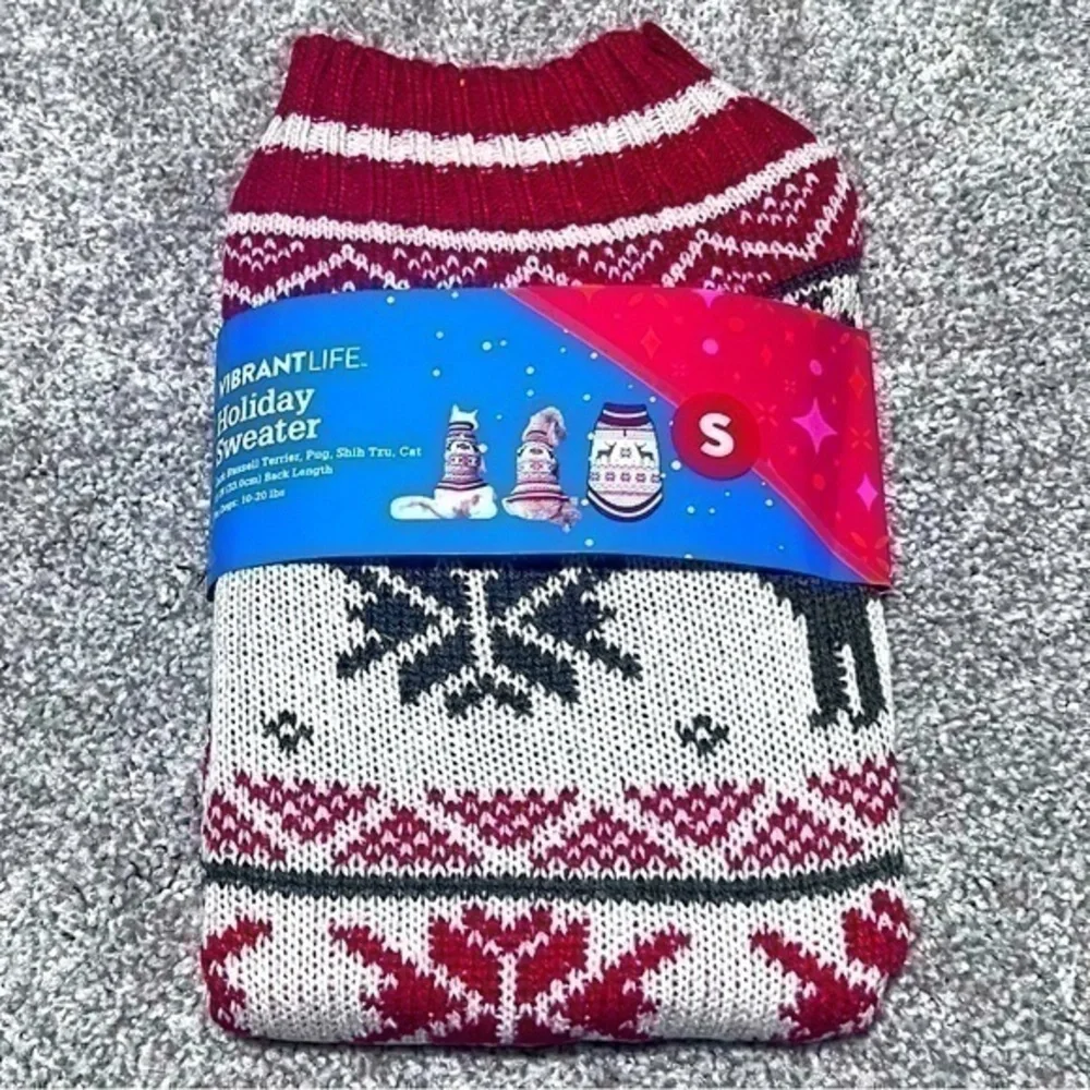 💚NWT Vibrant Life holiday dog sweater size small